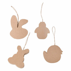 Colorations - Papier-mache Ornamenten - Lenteset, 4 st.