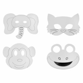 Colorations - Papieren Dierenmaskers, 16st.