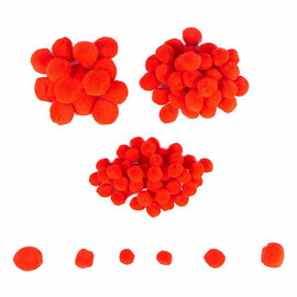 Colorations - Mini Pompons Rood, 100st.