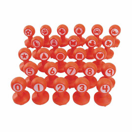 Colorations - Vormen & Cijfers Klei Stempels, 26dlg.