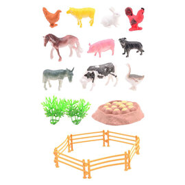 Animal World - Boerderij Dieren Speelset, 19dlg.
