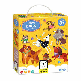 Banana Panda - Ik Hou van Honden Puzzel - 60st.