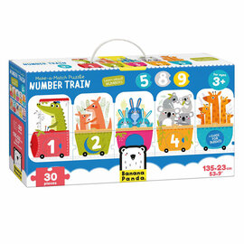 Banana Panda - Maak de Puzzel Passend Nummer Trein - 30st.