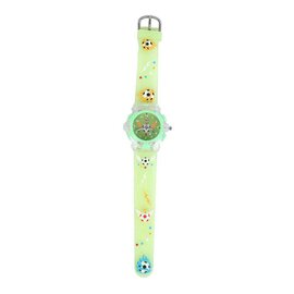 Analoog Horloge met Licht Voetbal - Groen