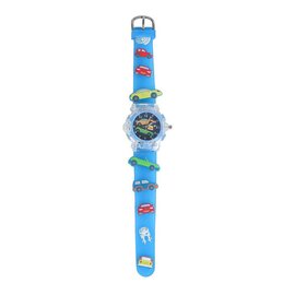 Analoog Horloge met Licht Voertuigen - Blauw