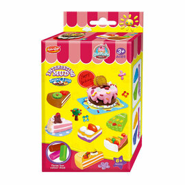 Kleiset met 2 Toetjesvormen en Tool - 3 Kleuren Klei