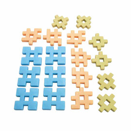 Gekleurde Wafelblokken - 21dlg