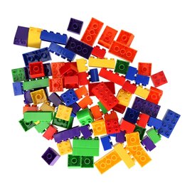 Gekleurde Bouwblokjes - 90st.