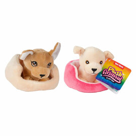 Knuffel Pluche Hond in Mand - 11cm