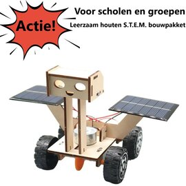 Houten bouwpakket maanrover zonne energie