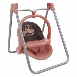 3-in-1 Poppenstoel, Schommel, Autostoel - Zwaan