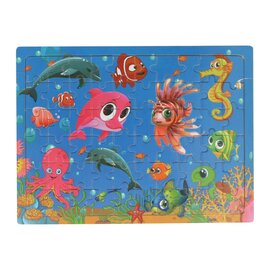 Houten Legpuzzel Zeedieren, 60st.