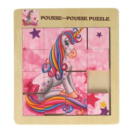Houten Schuifpuzzel Eenhoorn, 15st.