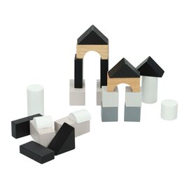 Houten Spelletje in Blikje - Bouwblokken
