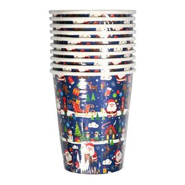 Papieren Bekertjes Kerst - 10st.