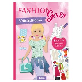 Sticker- en Tekenboek Fashion Girls - Vrijetijdslooks