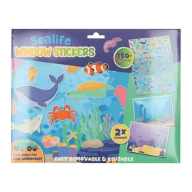 Herbruikbare Zeedieren Raamstickers, 150st.