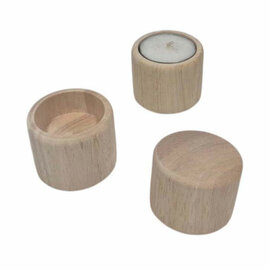 Houten Waxinelichthouder Rond Staand