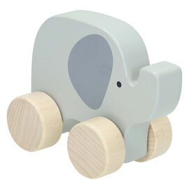 Houten Speelfiguur - Olifant op Wielen