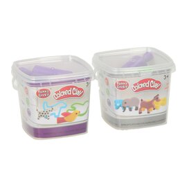 Kleiset in Opbergbox met Uitsteek Dierenvormen - 3 Kleuren Klei