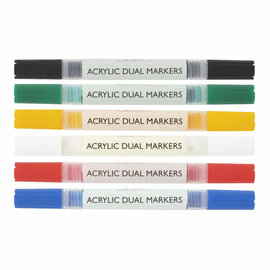 Nassau Acryl Marker Set met Dubbele Punt - 6st.