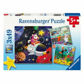 Ravensburger Legpuzzel Dieren Ontdekkers - 3x49st.