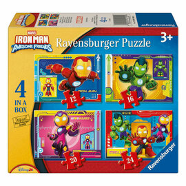 Ravensburger Legpuzzel Iron Man en zijn Fantastische Vriendjes - 4 Puzzels