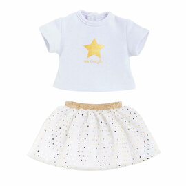 Corolle Topje en Rok Set voor Poppen van 36cm - Ivoor/Goud