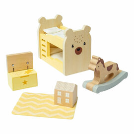 Bigjigs Houten Poppenhuis Meubels Kinderkamer - 5dlg.