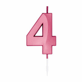 Taartkaars 6cm Metallic Licht Roze no. 4