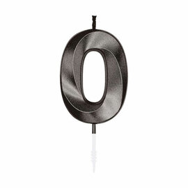 Taartkaars 6cm Metallic Zwart no. 0