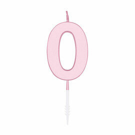Taartkaars 4,5cm Pastel Roze no. 0