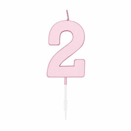 Taartkaars 4,5cm Pastel Roze no. 2