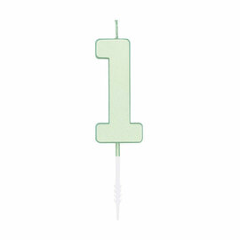 Taartkaars 4,5cm Pastel Mint no. 1