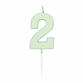 Taartkaars 4,5cm Pastel Mint no. 2