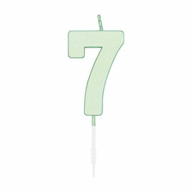 Taartkaars 4,5cm Pastel Mint no. 7