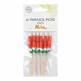Parasol Cocktailprikkers van Papier Aloha - 8cm