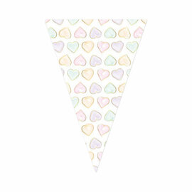 Vlaggenlijn van Papier Watercolors Hearts - 6m