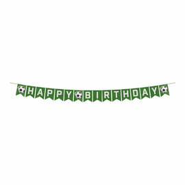 Papieren Vlaggenlijn Happy Birthday Voetbal - 6m