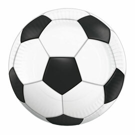 Papieren Borden 23cm Voetbal - 8st.