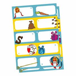 Naam Stickers A5 Sinterklaas - 2st.