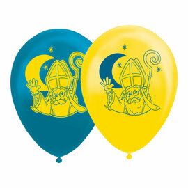 Ballonnen 12 Inch Sinterklaas - 8st.