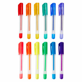 Set van Mini Gelpennen Glitter en Fluor - 12st.