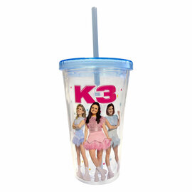 K3 Drinkbeker met Rietje - Confetti