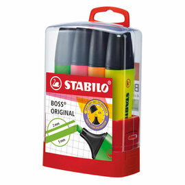 STABILO BOSS Original BOSSparade Markeerstiften in Kunststof Doos - 4dlg.
