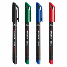STABILO OHPen Superfijn Permanente Marker in Etui - 4dlg.