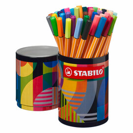 STABILO point 88 ARTY Fineliners in Metalen Rond Etui - 45dlg.