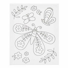 Schildercanvas met Print Grote Vlinder - 24x30cm