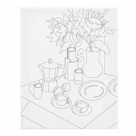 Schildercanvas met Print Onbijttafel - 24x30cm