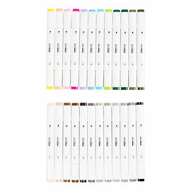Tekenstift Lijndikte 1+8mm Pastelkleuren - 24st.